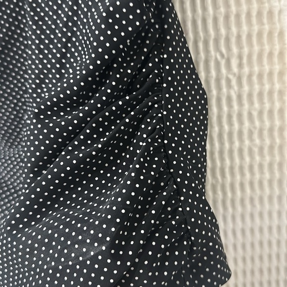 2/$15 NWOT Hilor Black and White Polka Dot Tankini Top - Size 10 - Picture 8 of 10